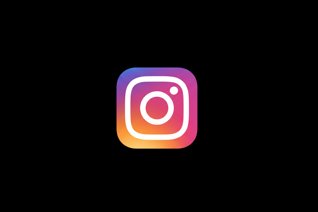 logo de instagram fondo negro
