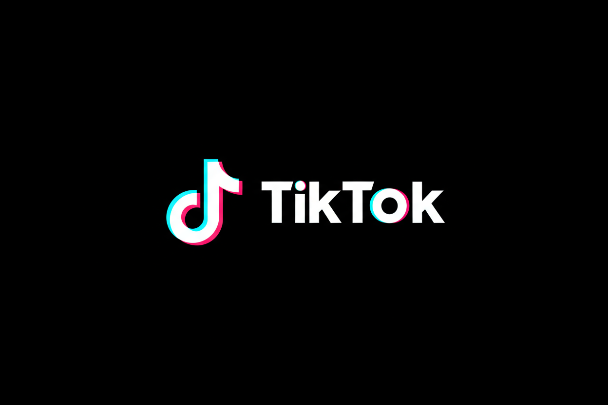logo tiktok con fondo negro